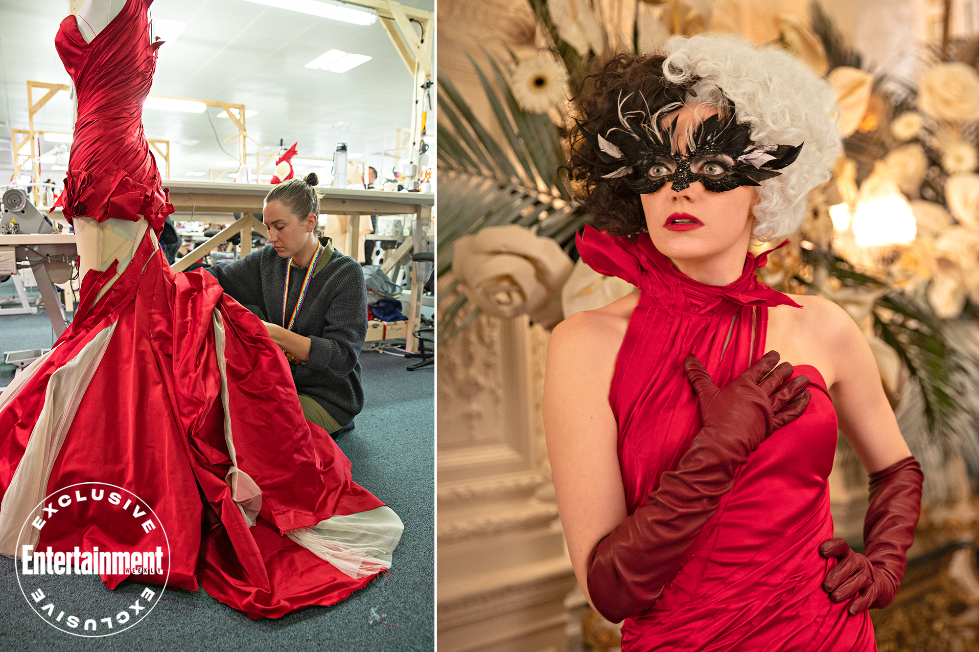 Costume Lovers 🌕 — Cruella De Vil (Emma Stone) Red dress.. Cruella