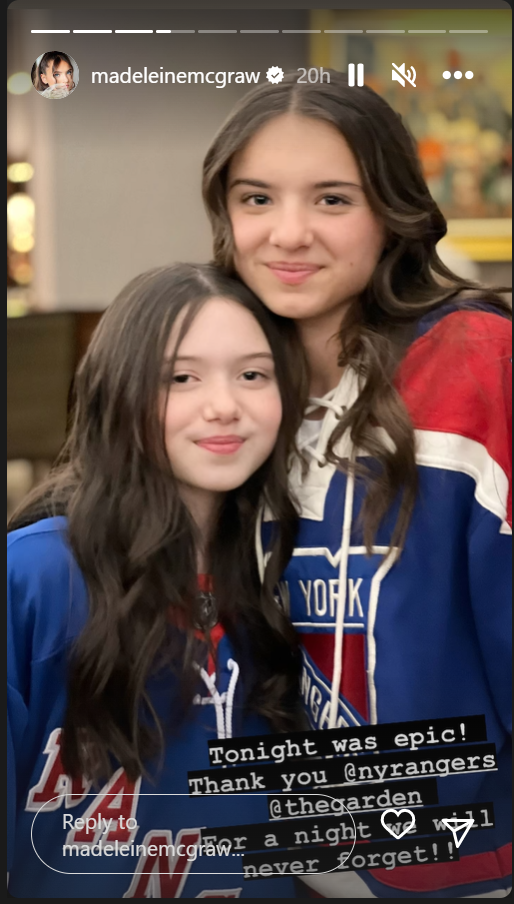 Violet and Madeleine McGraw Attend the NY Rangers Game BeautifulBallad