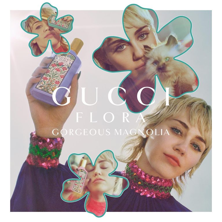 Miley Cyrus Continues Partnership With Gucci With Gucci Flora Gorgeous ...